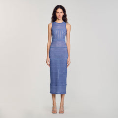 Sandro / Knit midi dress Royal Blue
