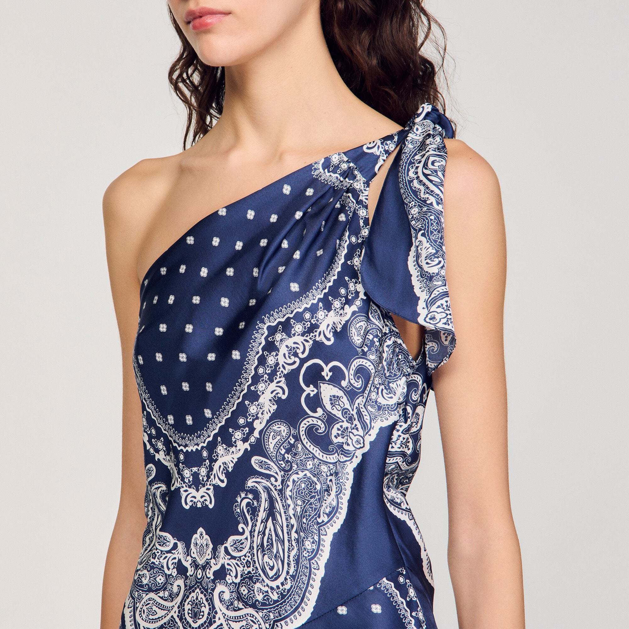 Sandro / Bandana-print maxi dress Blu / White