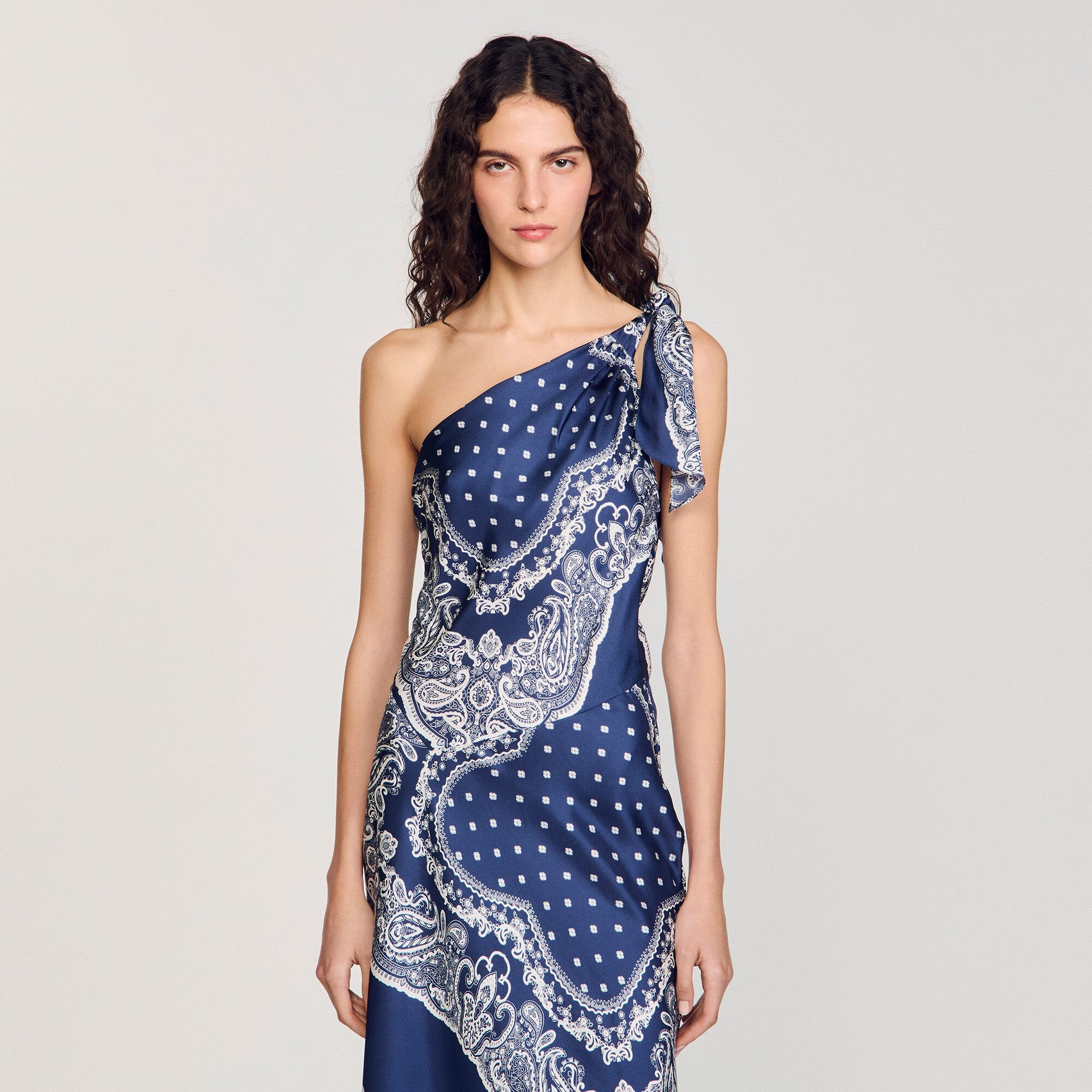 Sandro / Bandana-print maxi dress Blu / White