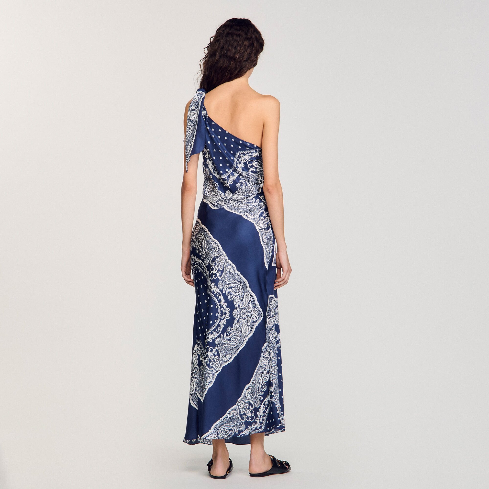 Sandro / Bandana-print maxi dress Blu / White