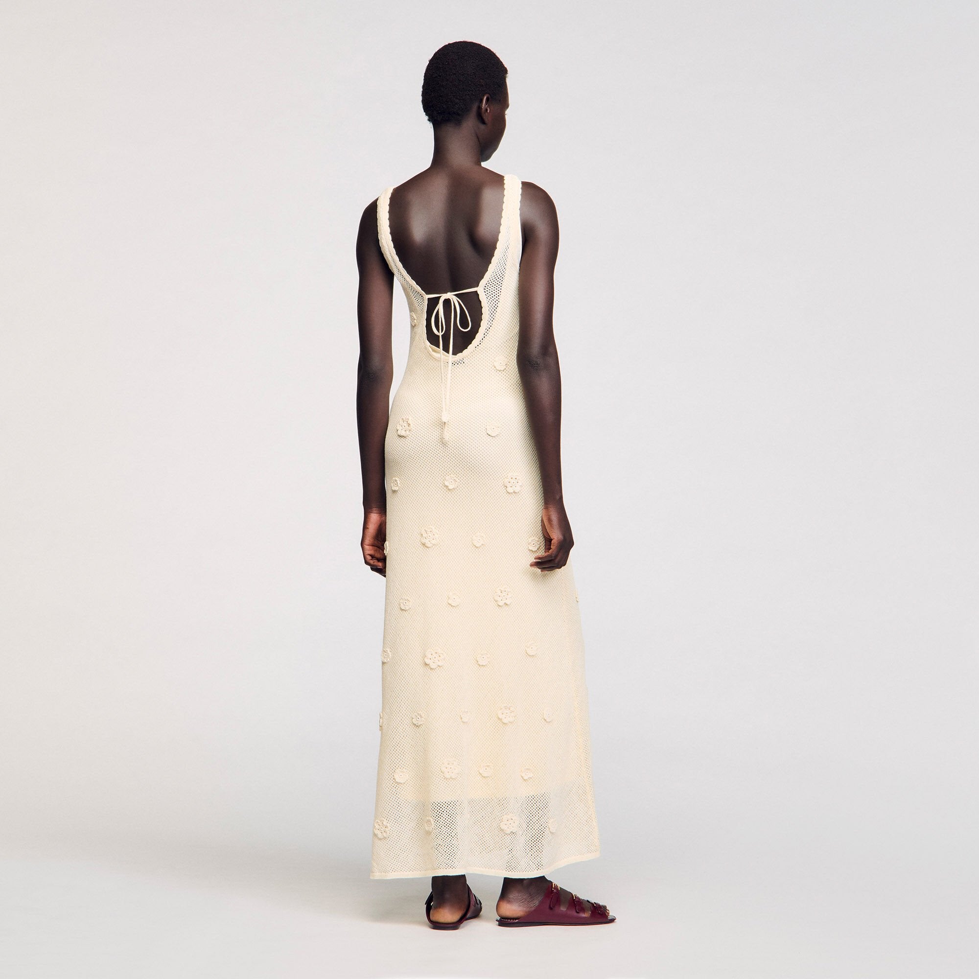 Sandro / Knit maxi dress Ecru