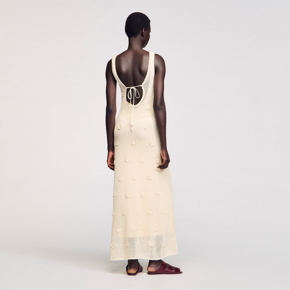 Sandro / Knit maxi dress Ecru