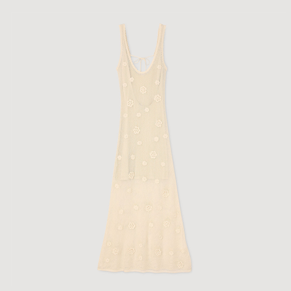 Sandro / Knit maxi dress Ecru