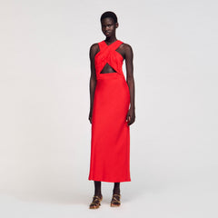 Sandro / Maxi wraparound dress Red
