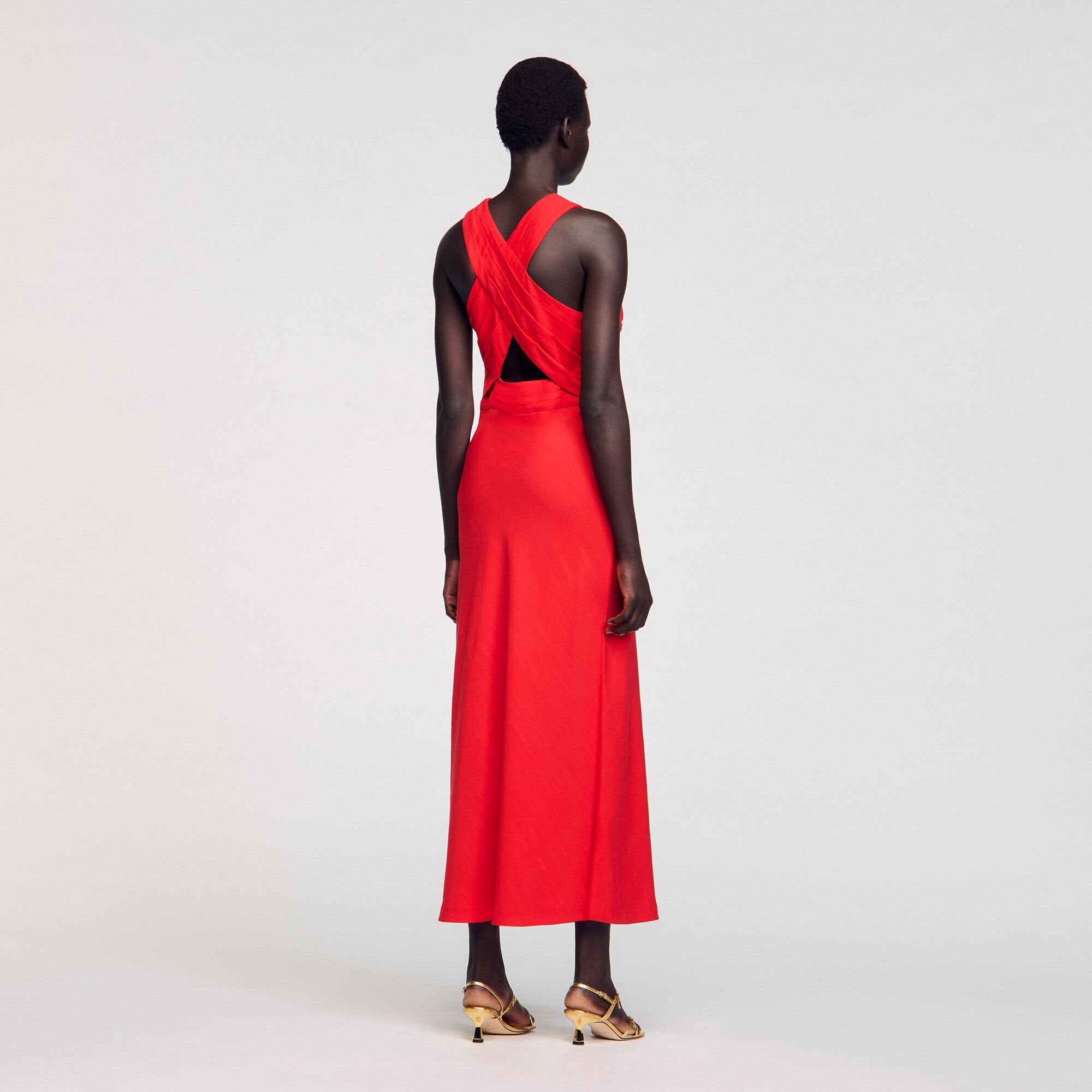 Sandro / Maxi wraparound dress Red