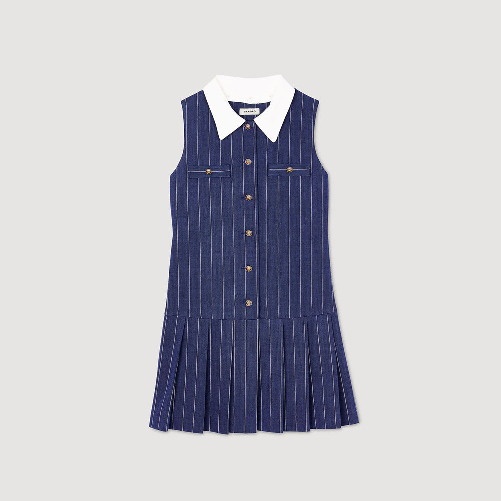 Sandro / Mini striped dress Navy / Ecru