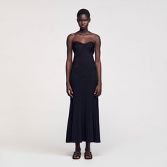 Sandro / Bustier knit dress Black