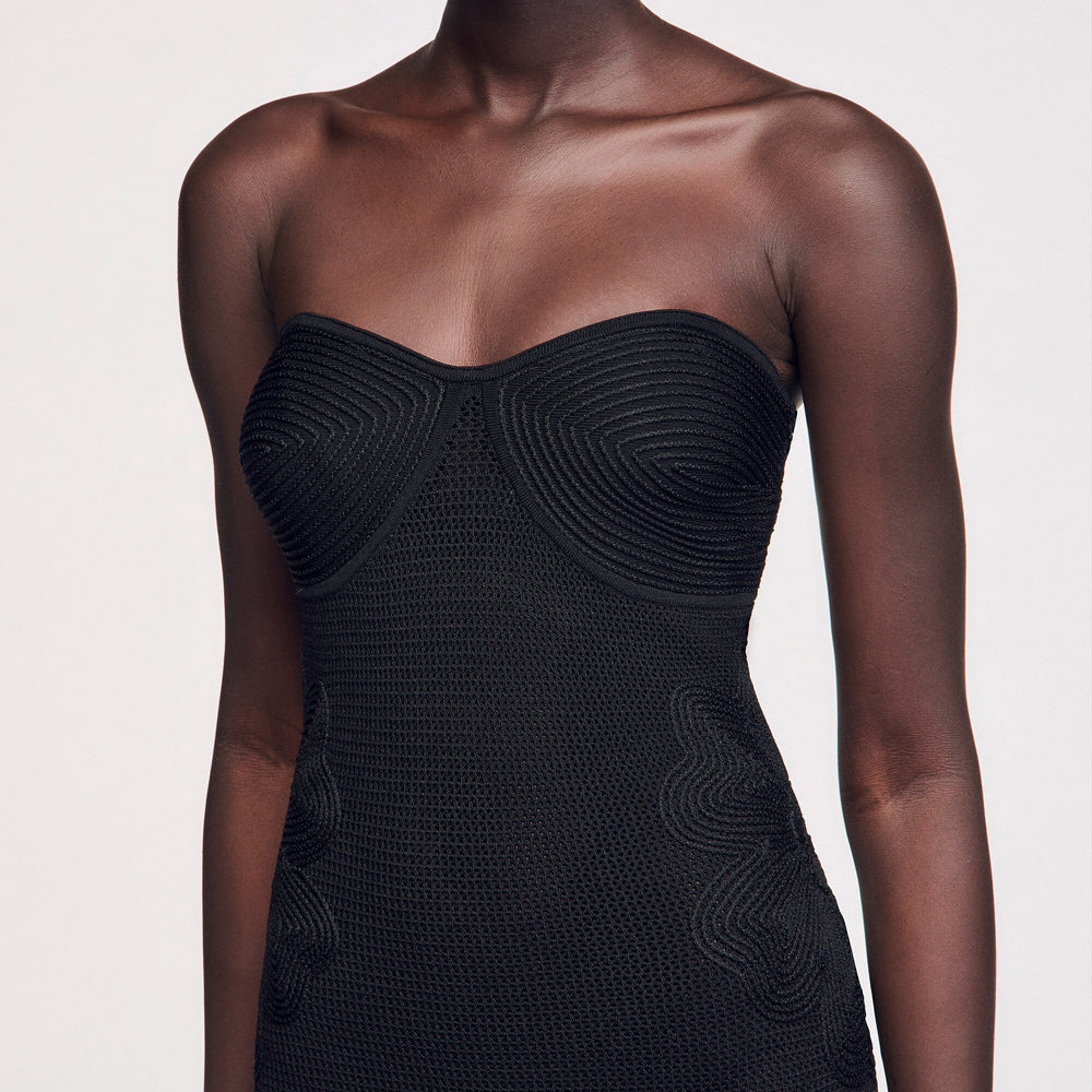 Sandro / Bustier knit dress Black