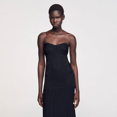Sandro / Bustier knit dress Black