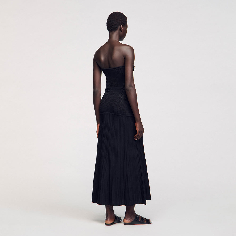Sandro / Bustier knit dress Black