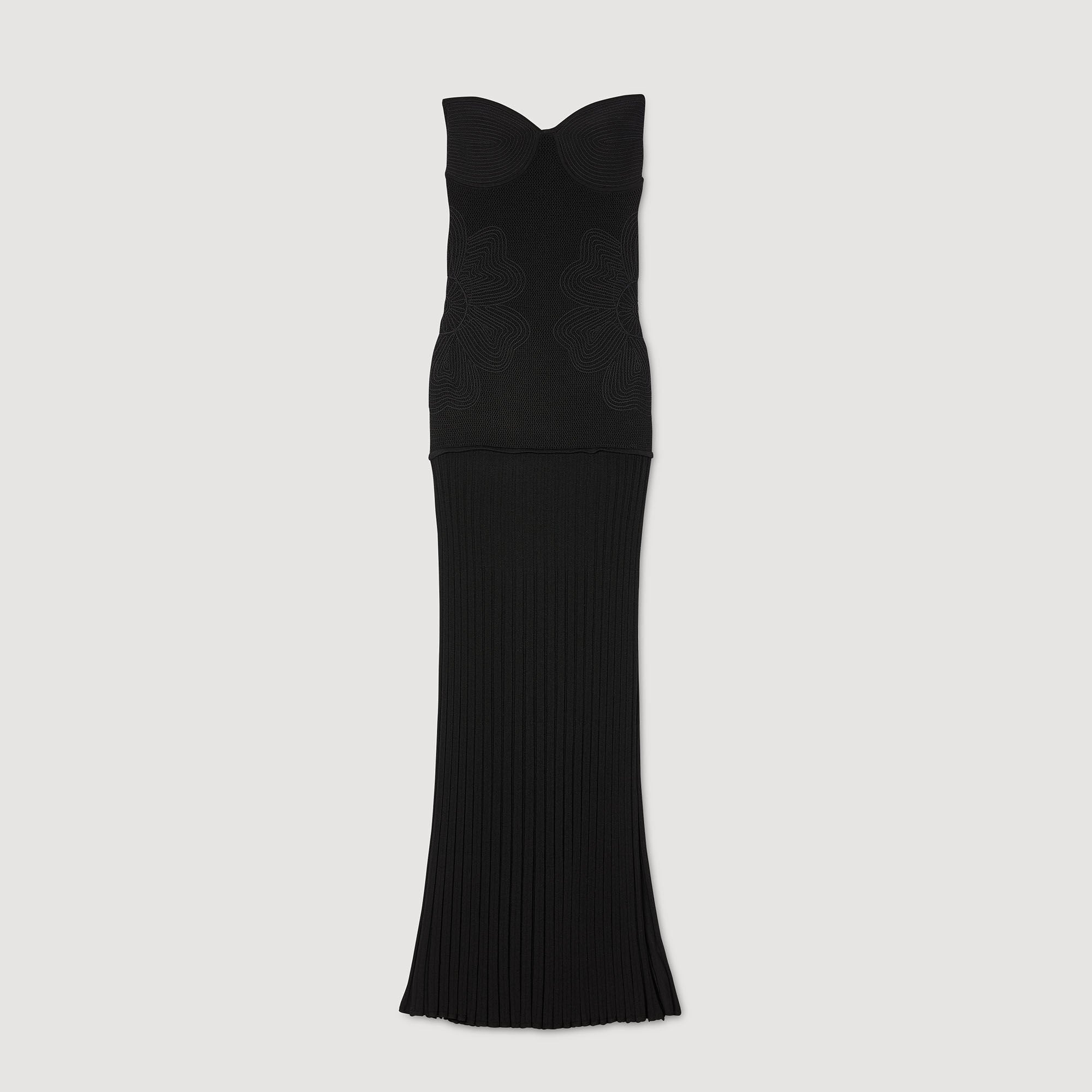Sandro / Bustier knit dress Black