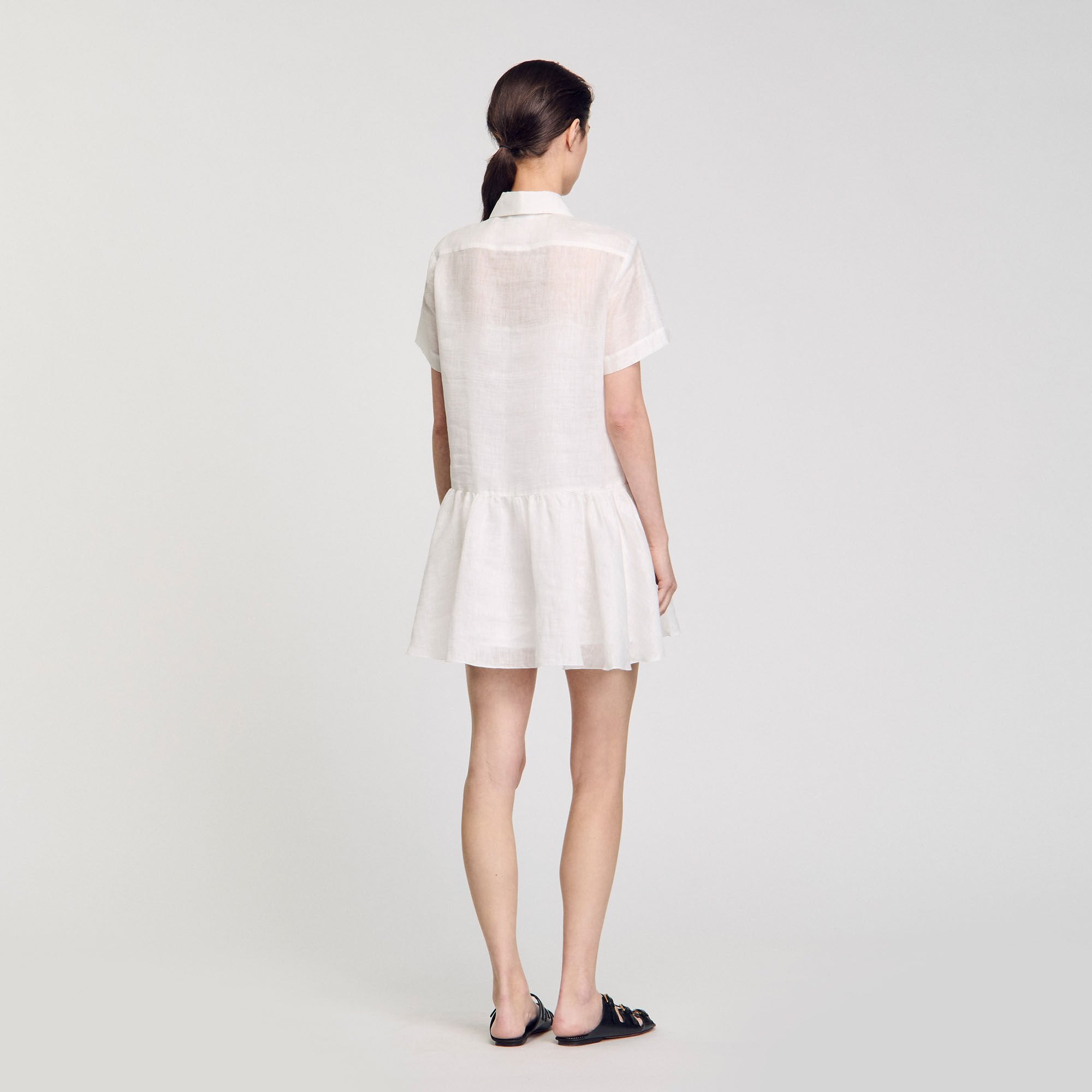 Sandro / Mini dress with lace details White