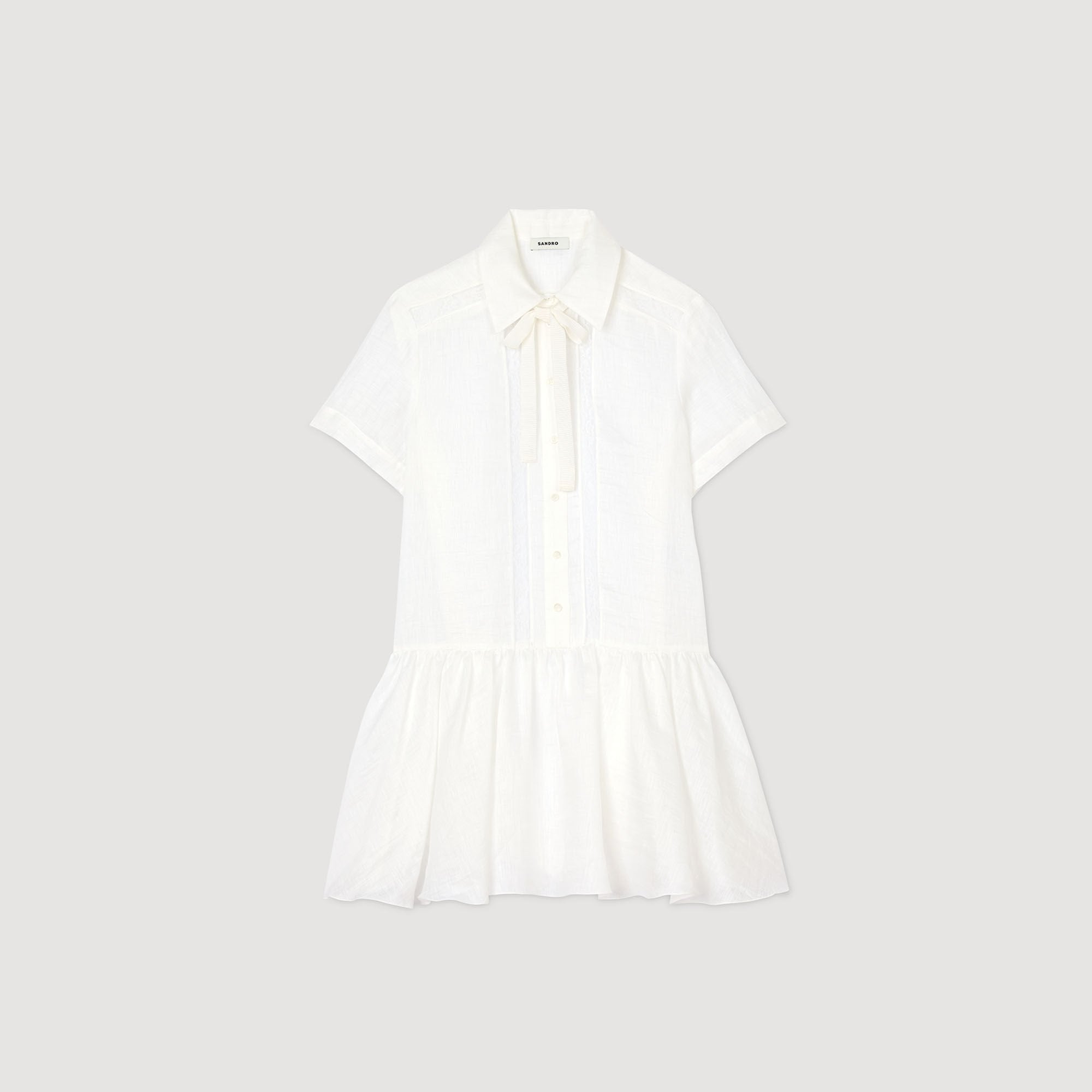 Sandro / Mini dress with lace details White
