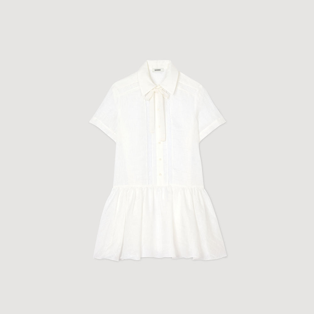 Sandro / Mini dress with lace details White