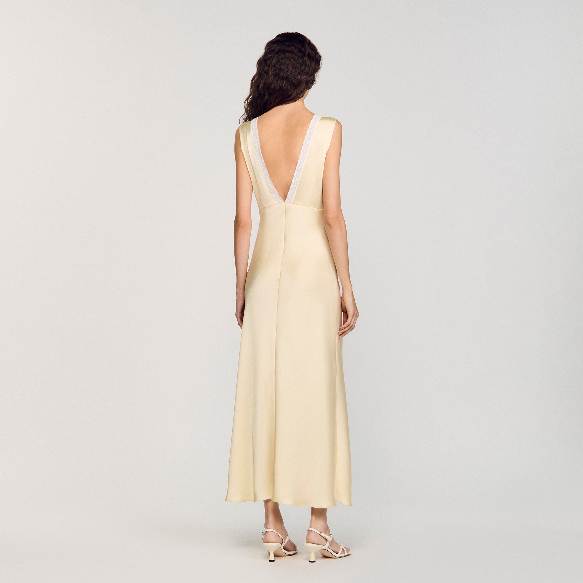 Sandro / Satin-effect maxi dress Yellow