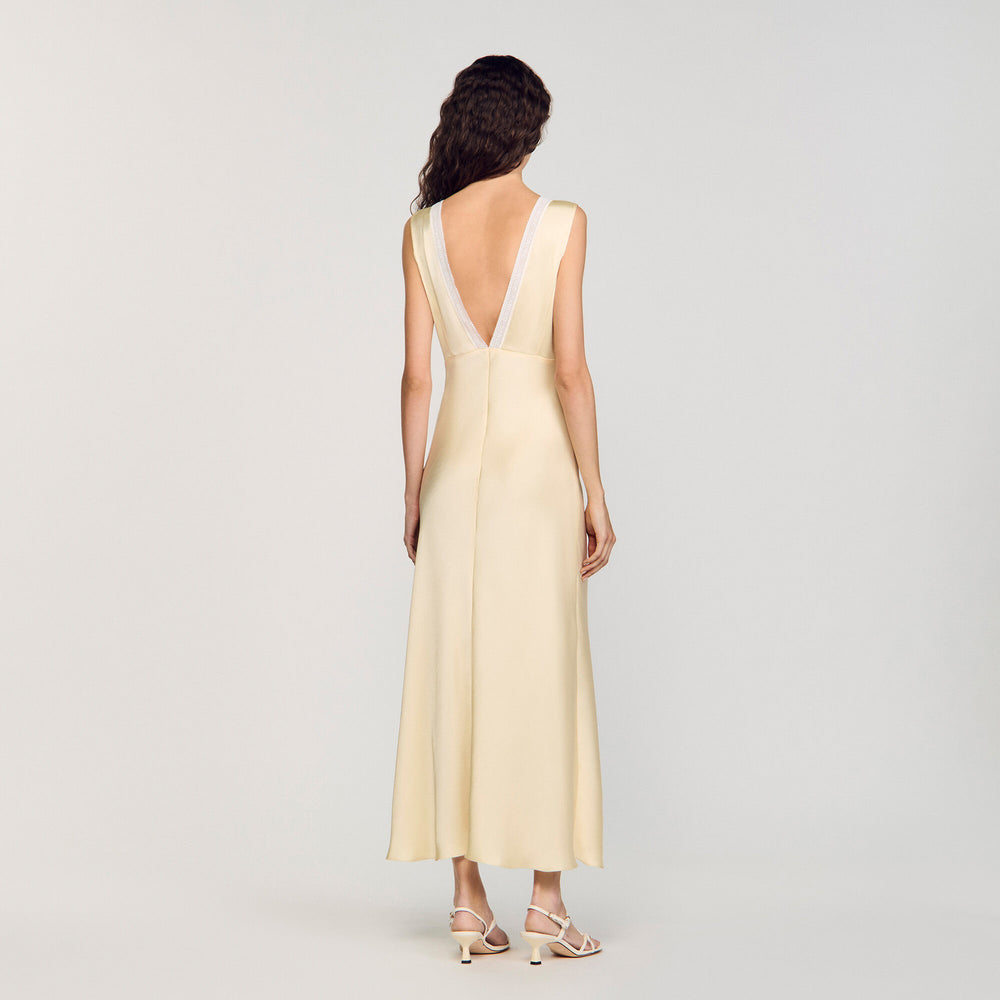 Sandro / Satin-effect maxi dress Yellow