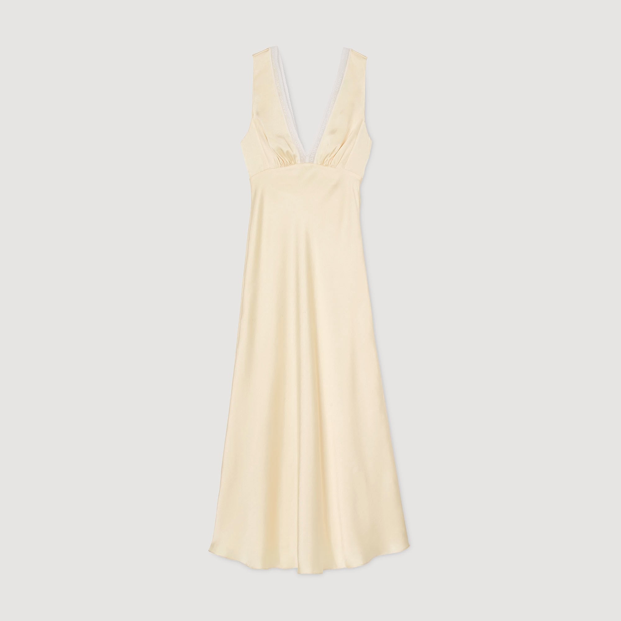 Sandro / Satin-effect maxi dress Yellow