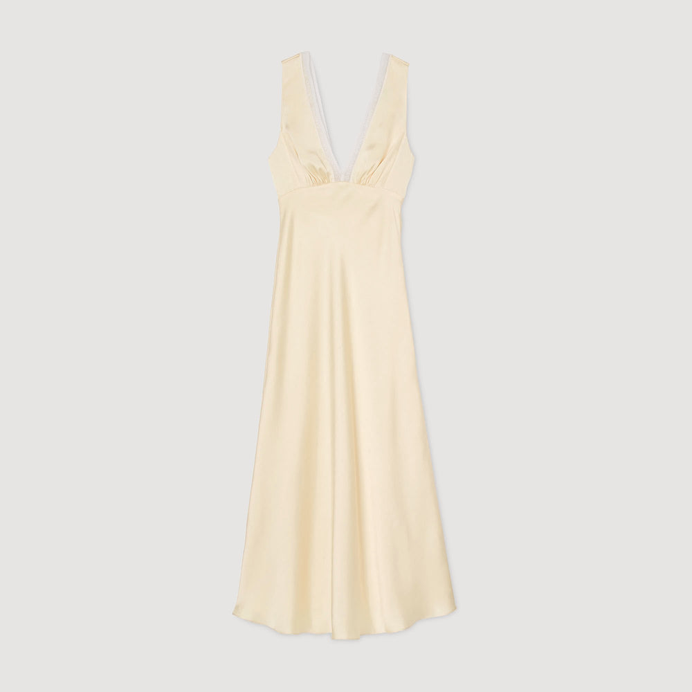 Sandro / Satin-effect maxi dress Yellow