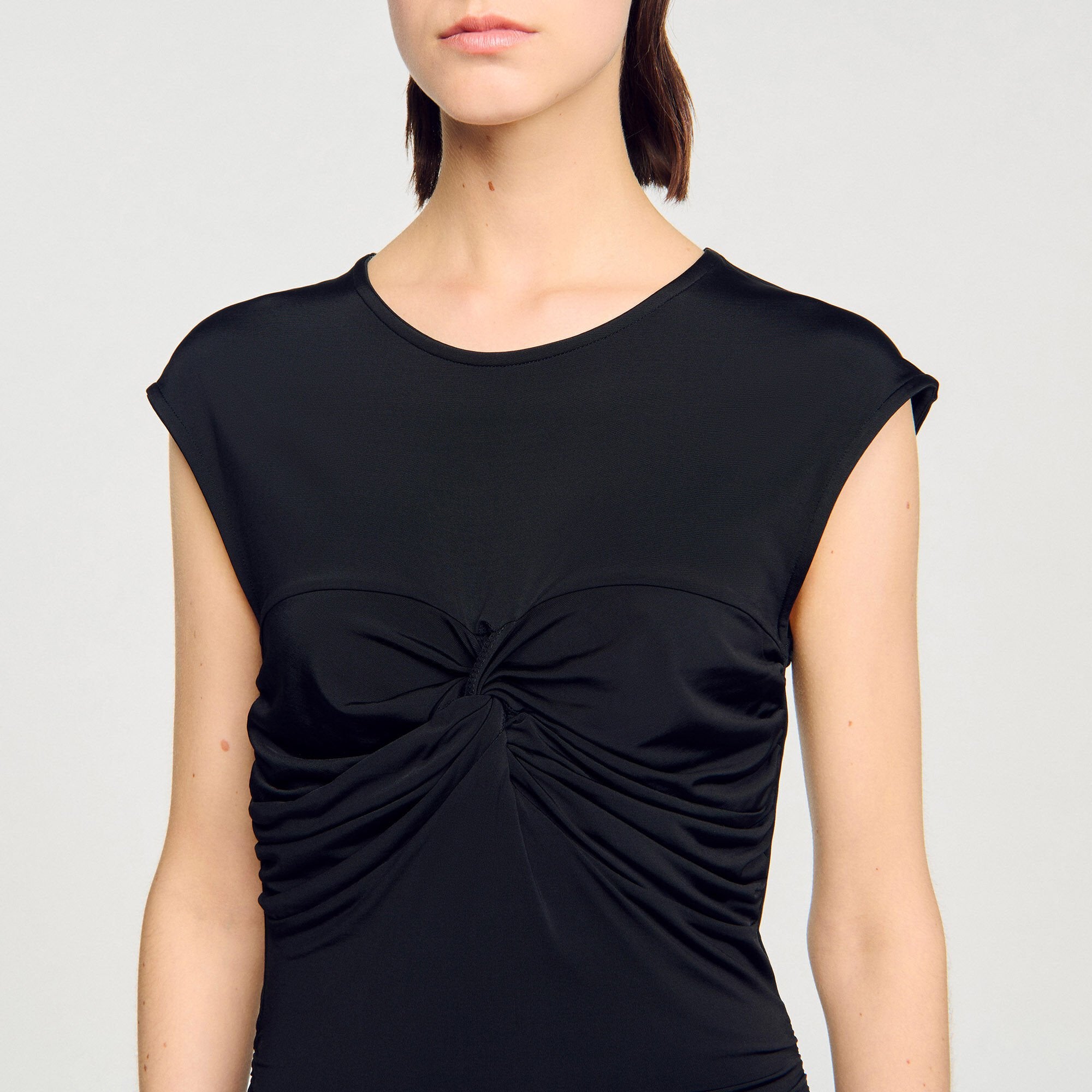 Sandro / Draped maxi dress Black