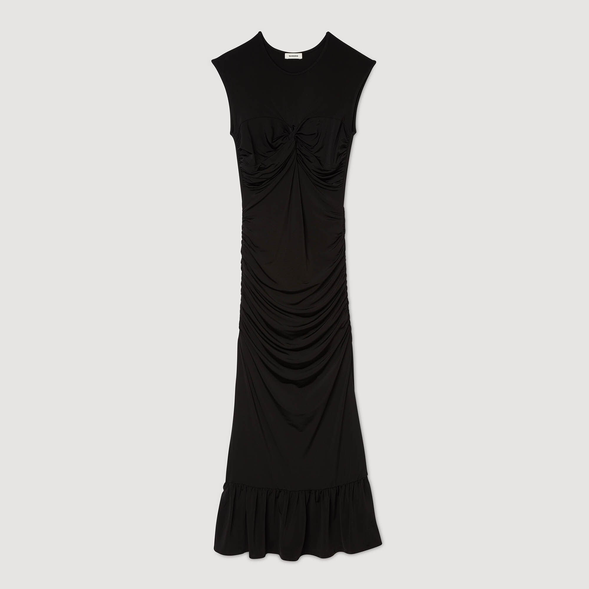 Sandro / Draped maxi dress Black