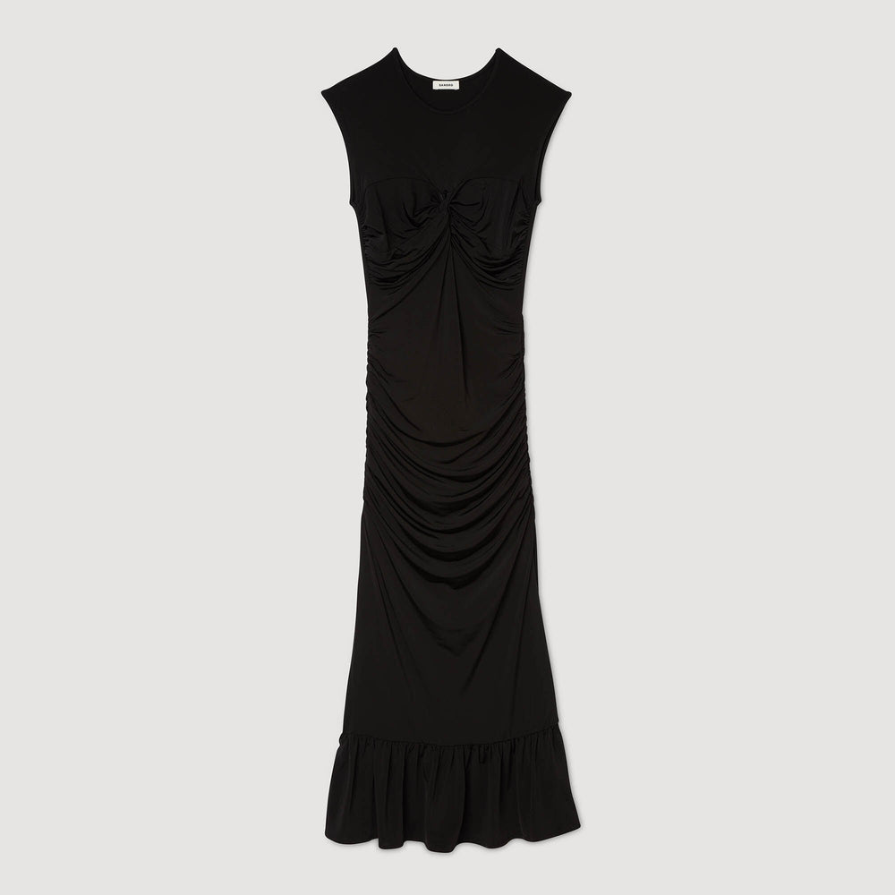 Sandro / Draped maxi dress Black