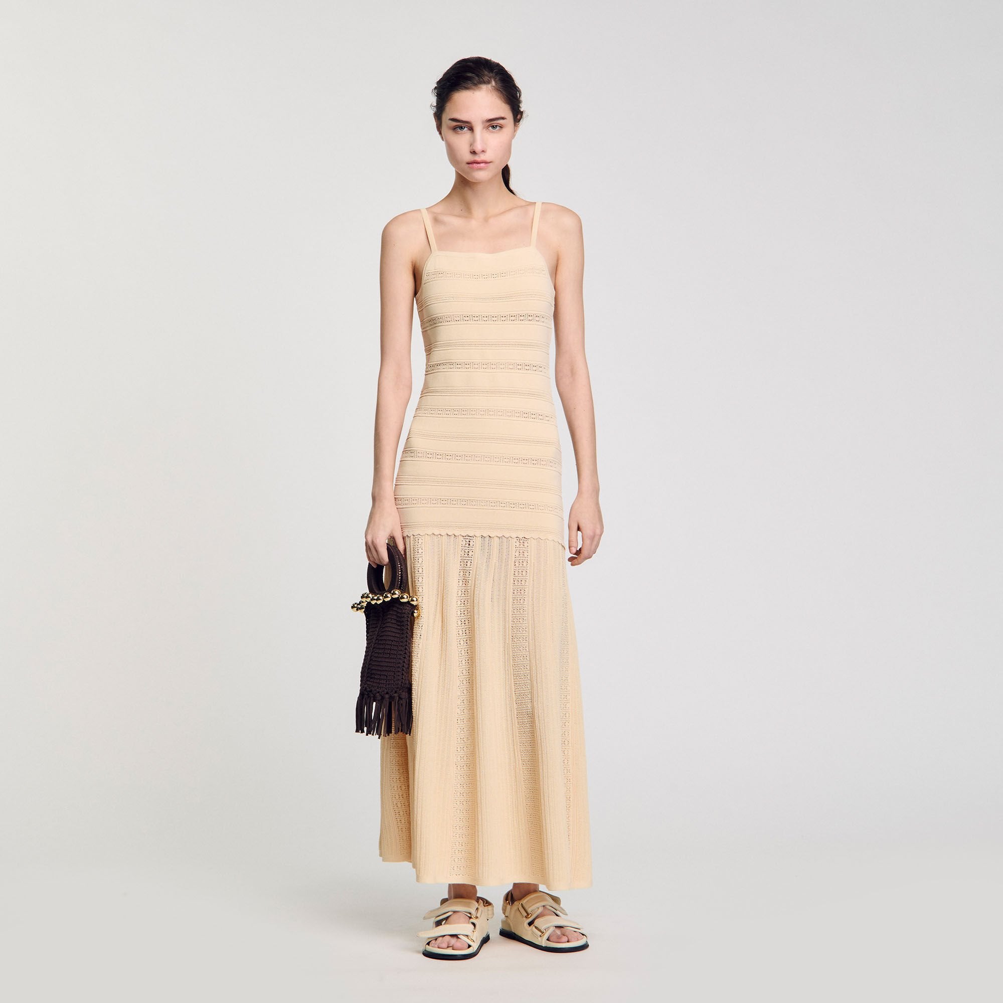 Sandro / Knit maxi dress Vanilla