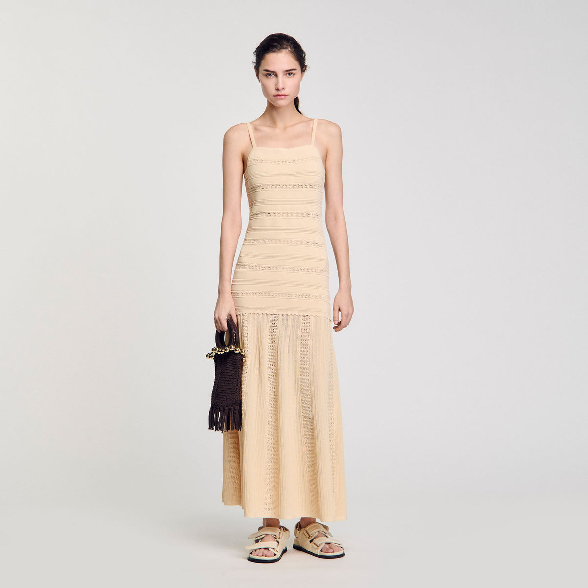 Sandro / Knit maxi dress Vanilla