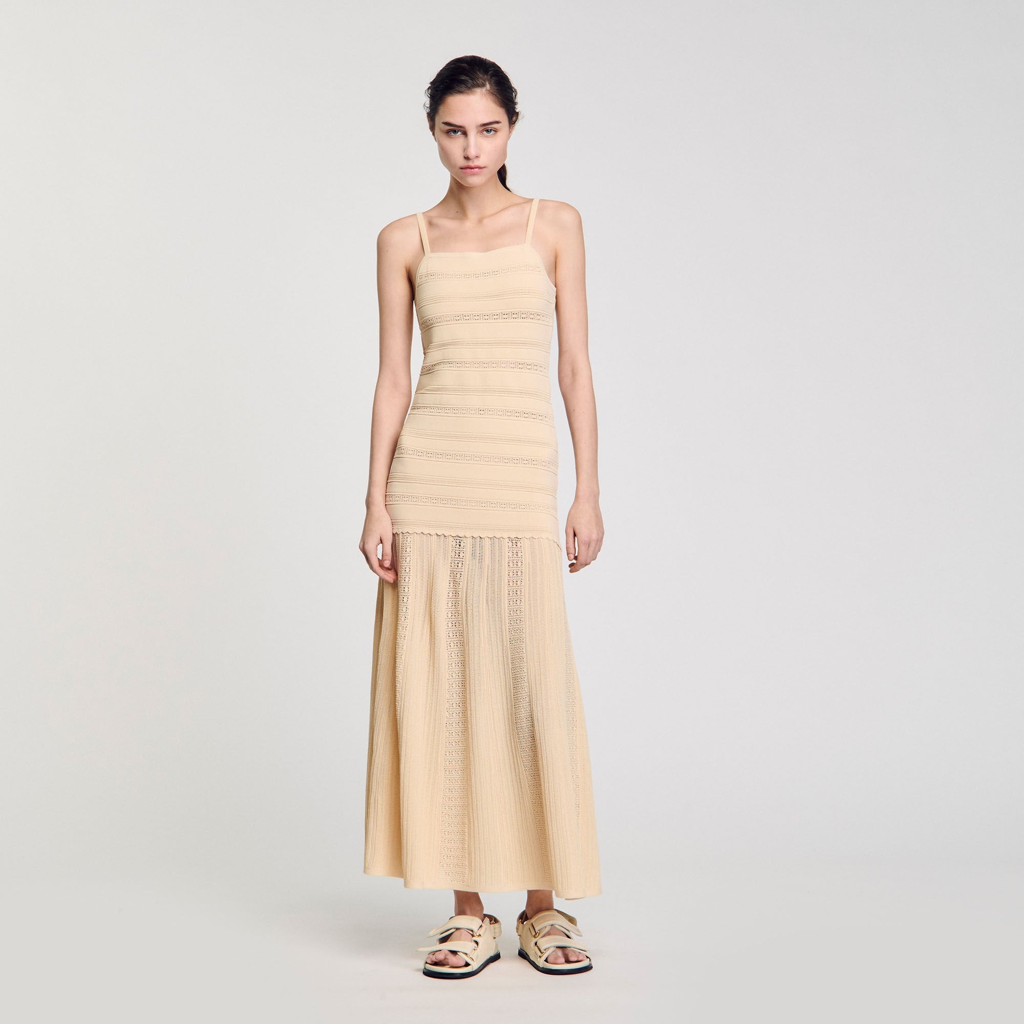 Sandro / Knit maxi dress Vanilla