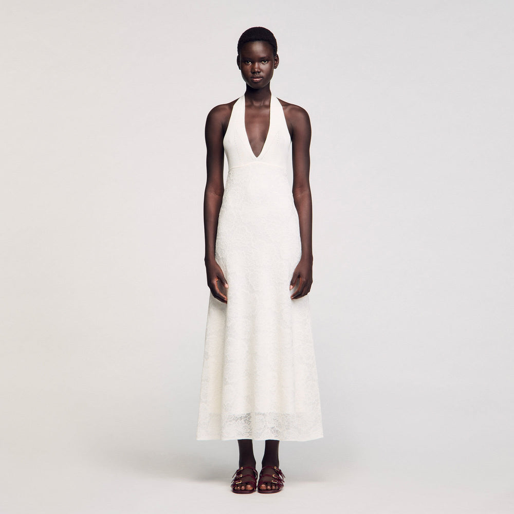 Sandro / Maxi knit dress White