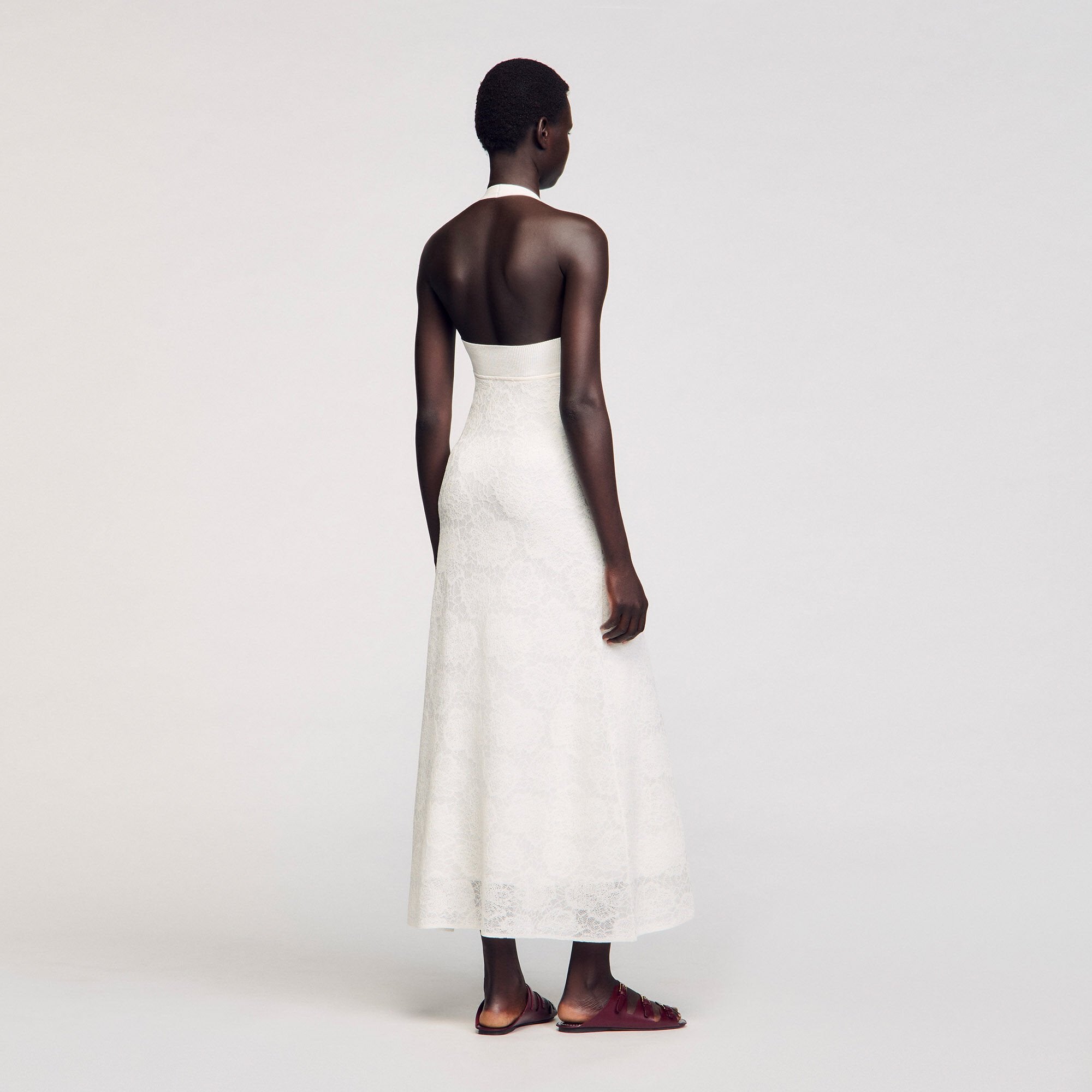 Sandro / Maxi knit dress White