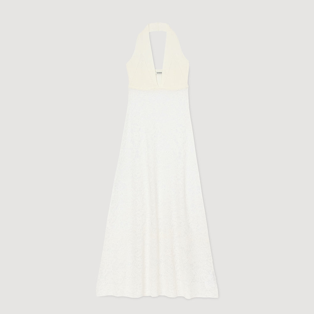 Sandro / Maxi knit dress White
