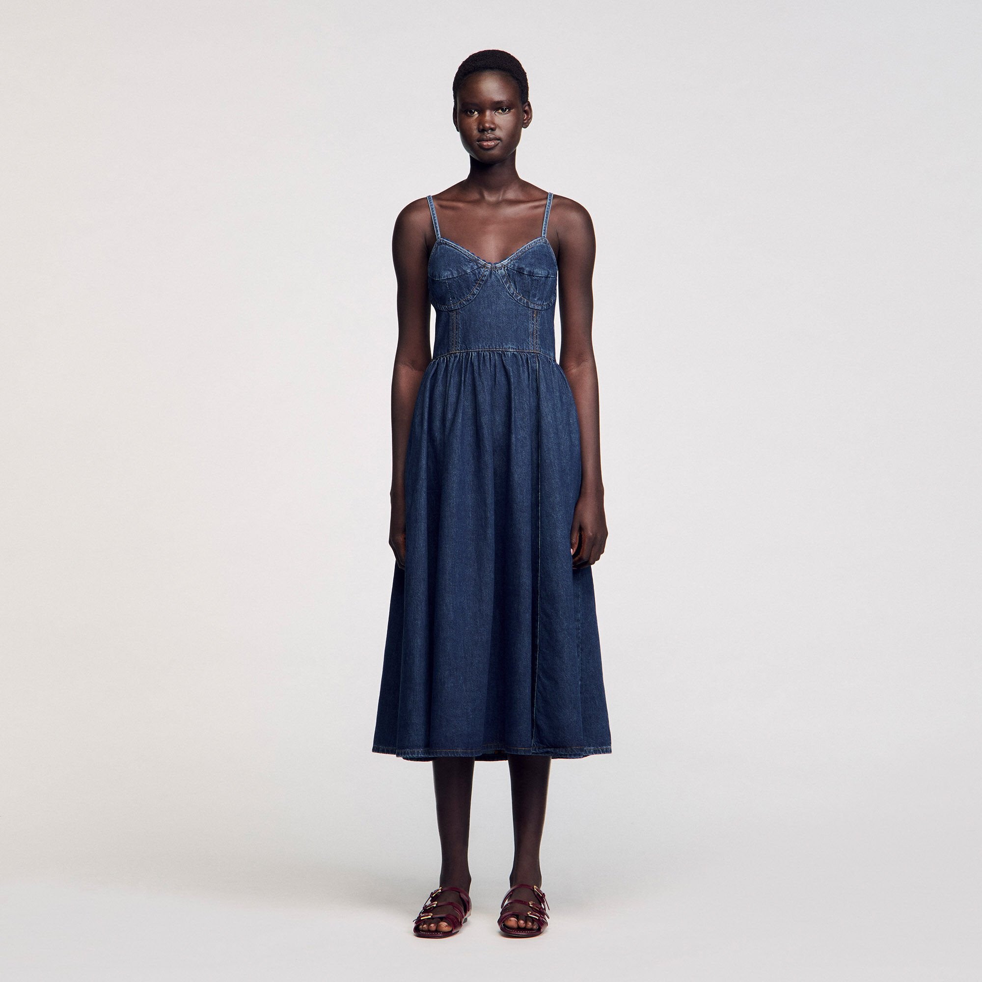 Sandro / Midi denim dress Blue Jean
