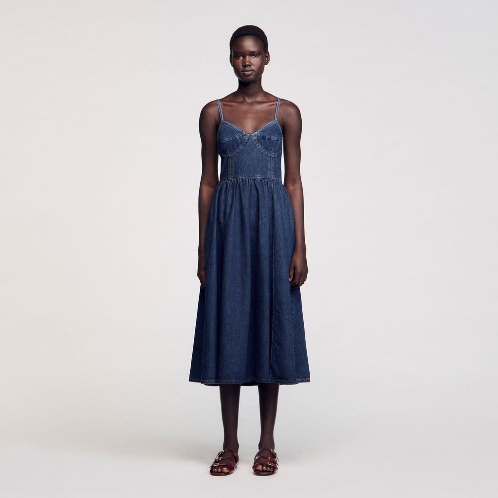 Sandro / Midi denim dress Blue Jean