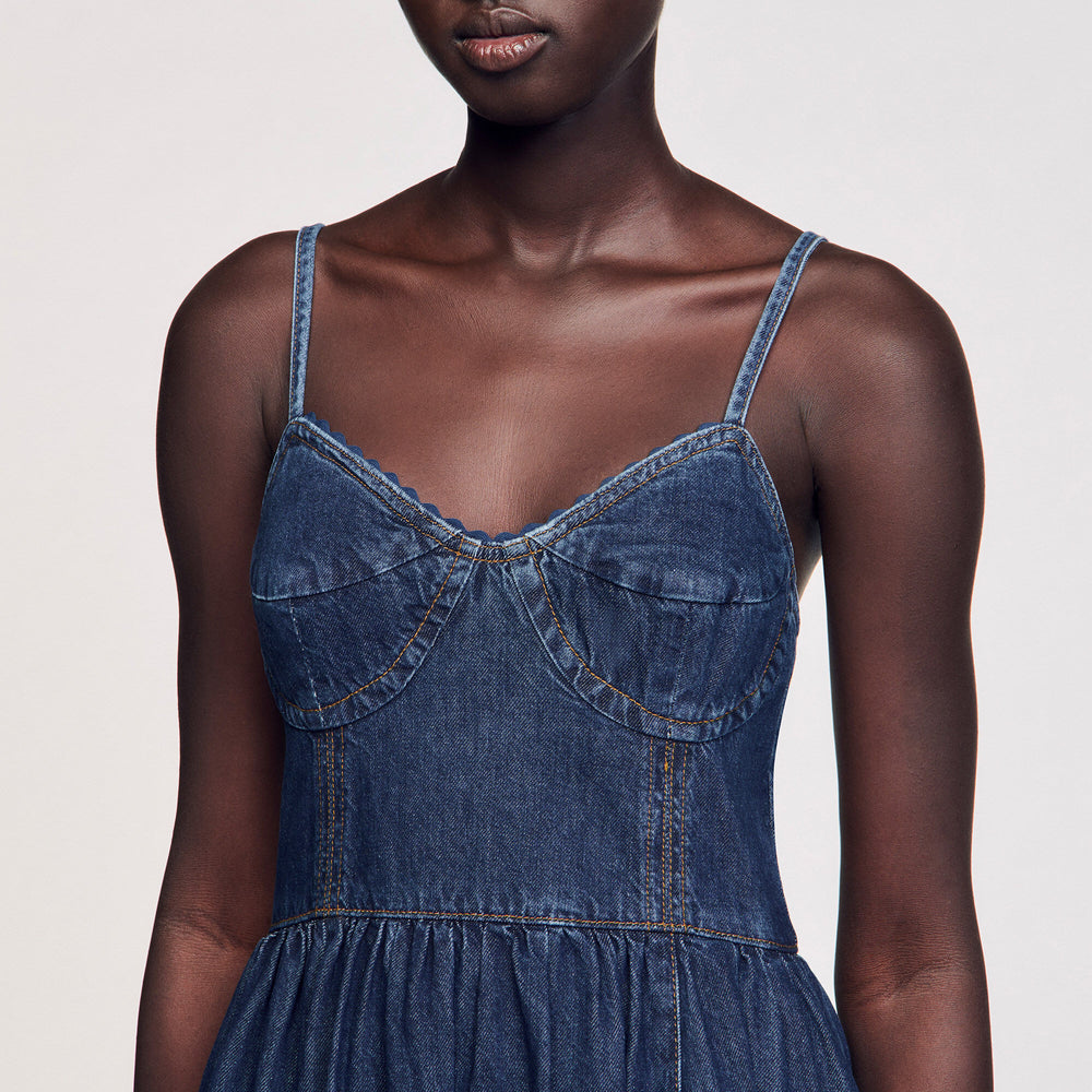 Sandro / Midi denim dress Blue Jean