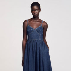 Sandro / Midi denim dress Blue Jean