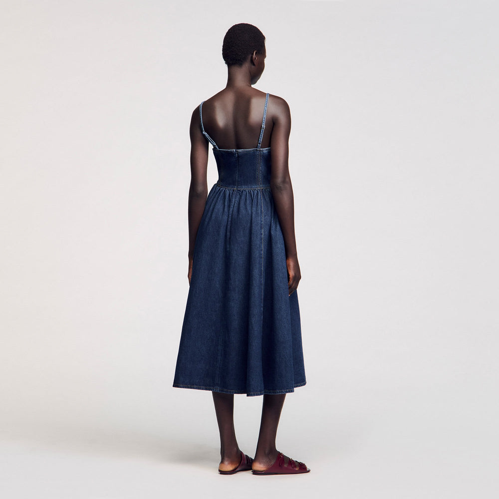 Sandro / Midi denim dress Blue Jean