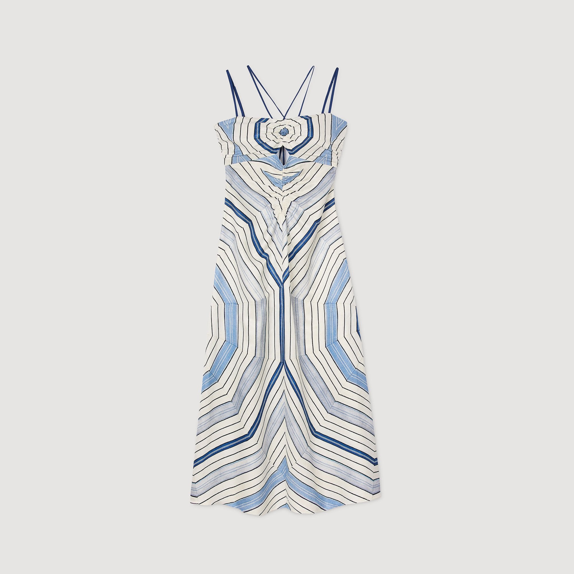 Sandro / Spiral-motif maxi dress Sky Blue