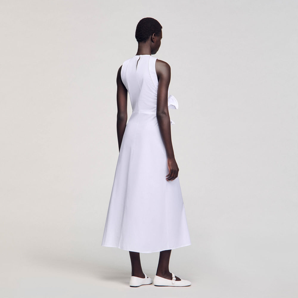 Sandro / Ruffled sleeveless maxi dress White