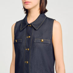 Sandro / Mini denim dress Deep Blue