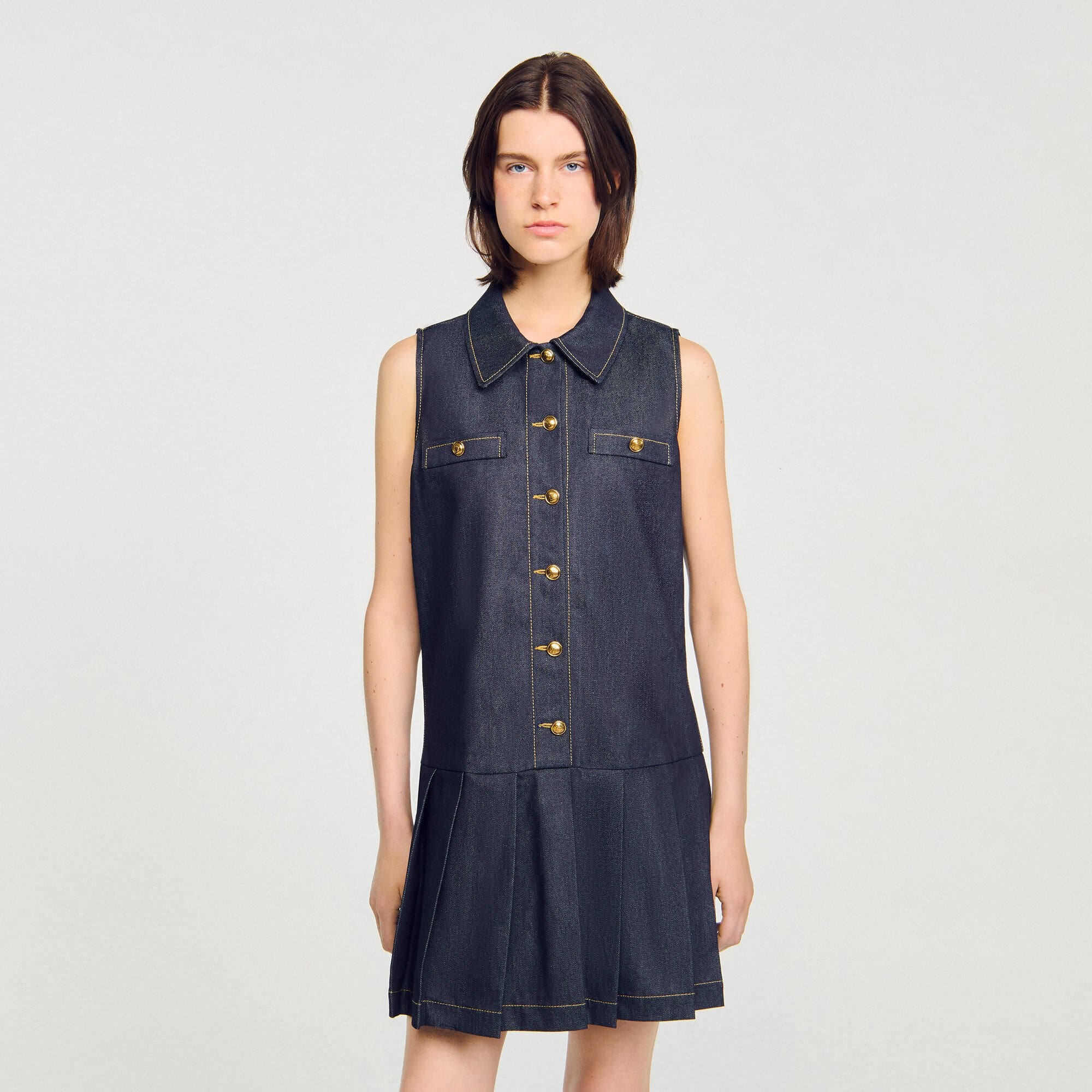 Sandro / Mini denim dress Deep Blue