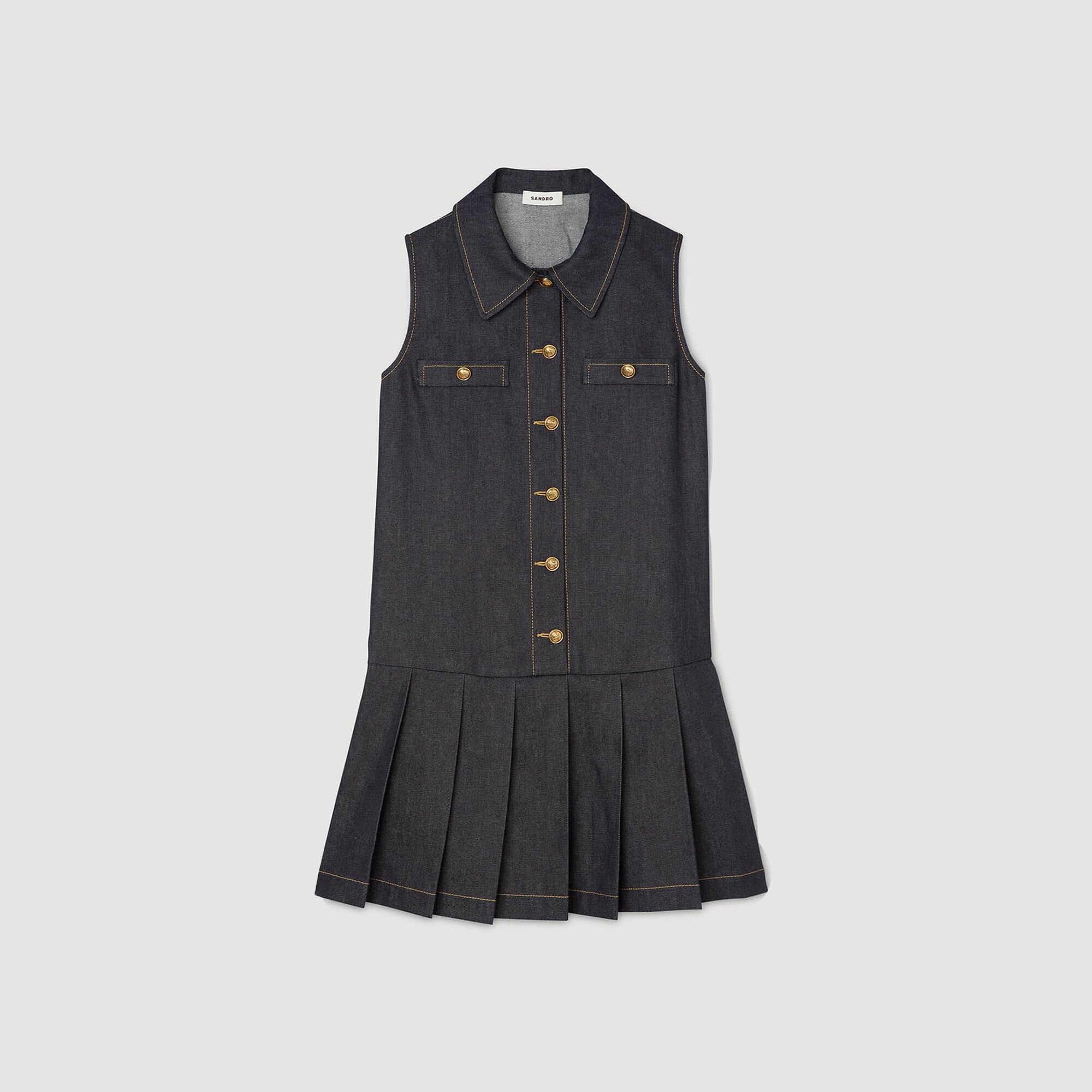 Sandro / Mini denim dress Deep Blue