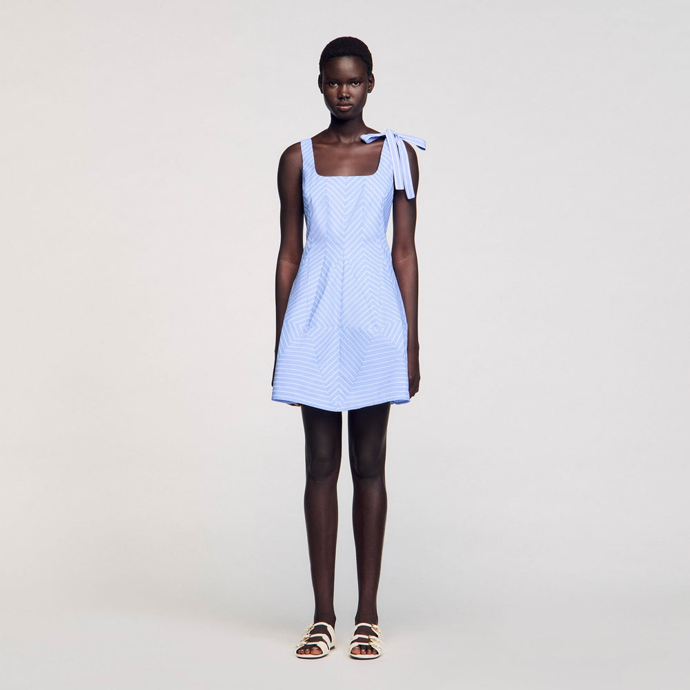 Sandro / Mini striped dress Blu / White