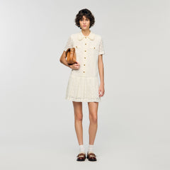 Sandro / Mini lace dress Ecru