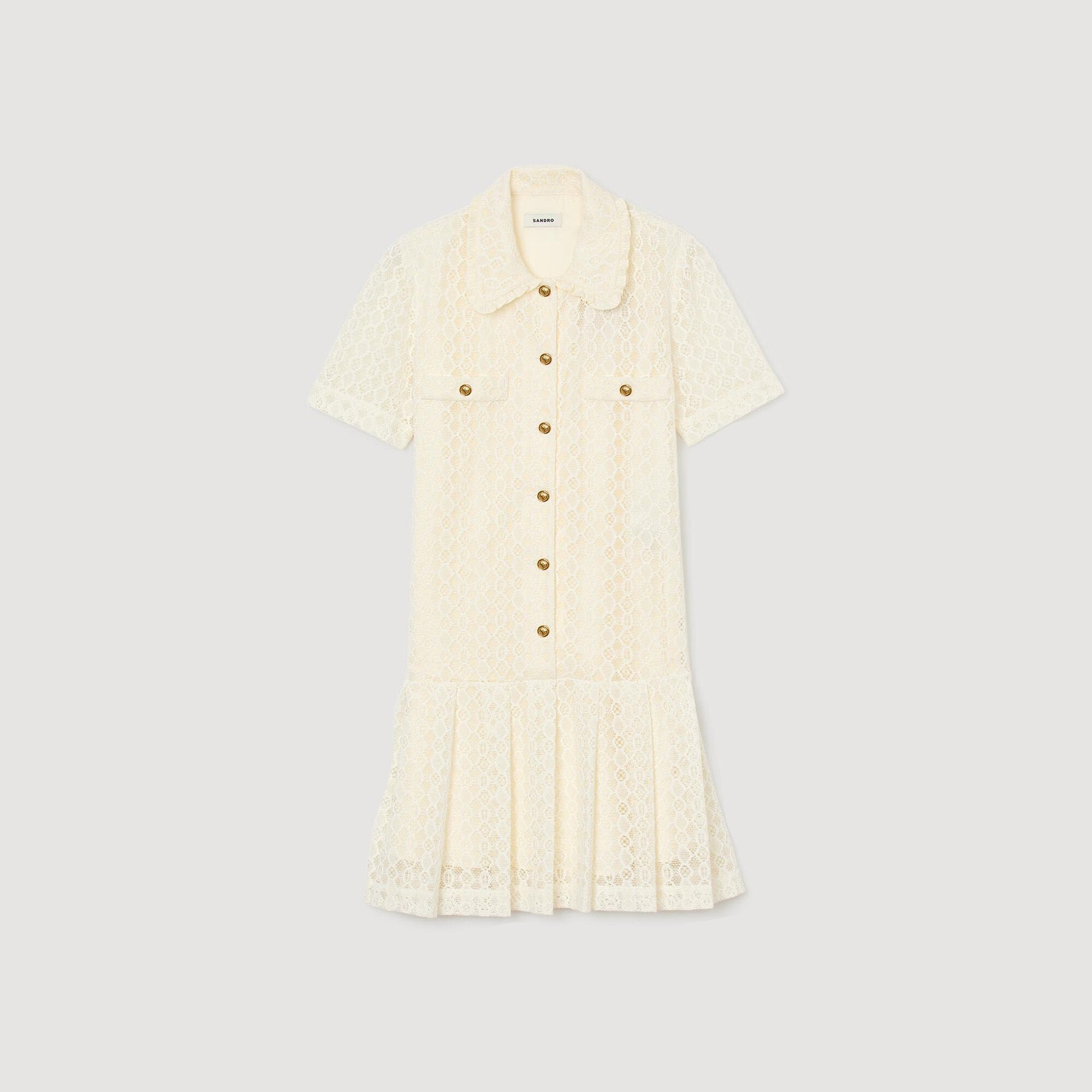 Sandro / Mini lace dress Ecru