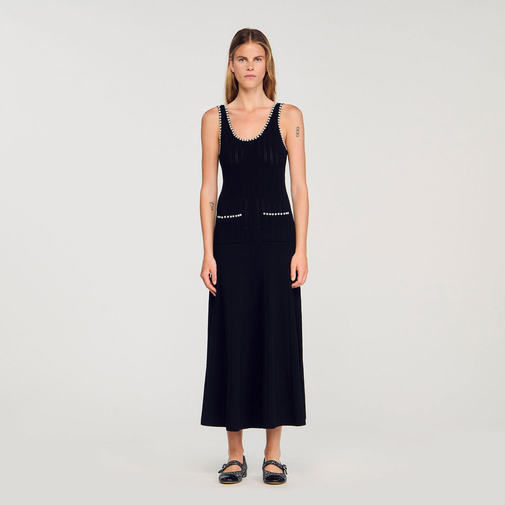 Sandro / Beaded dress Black
