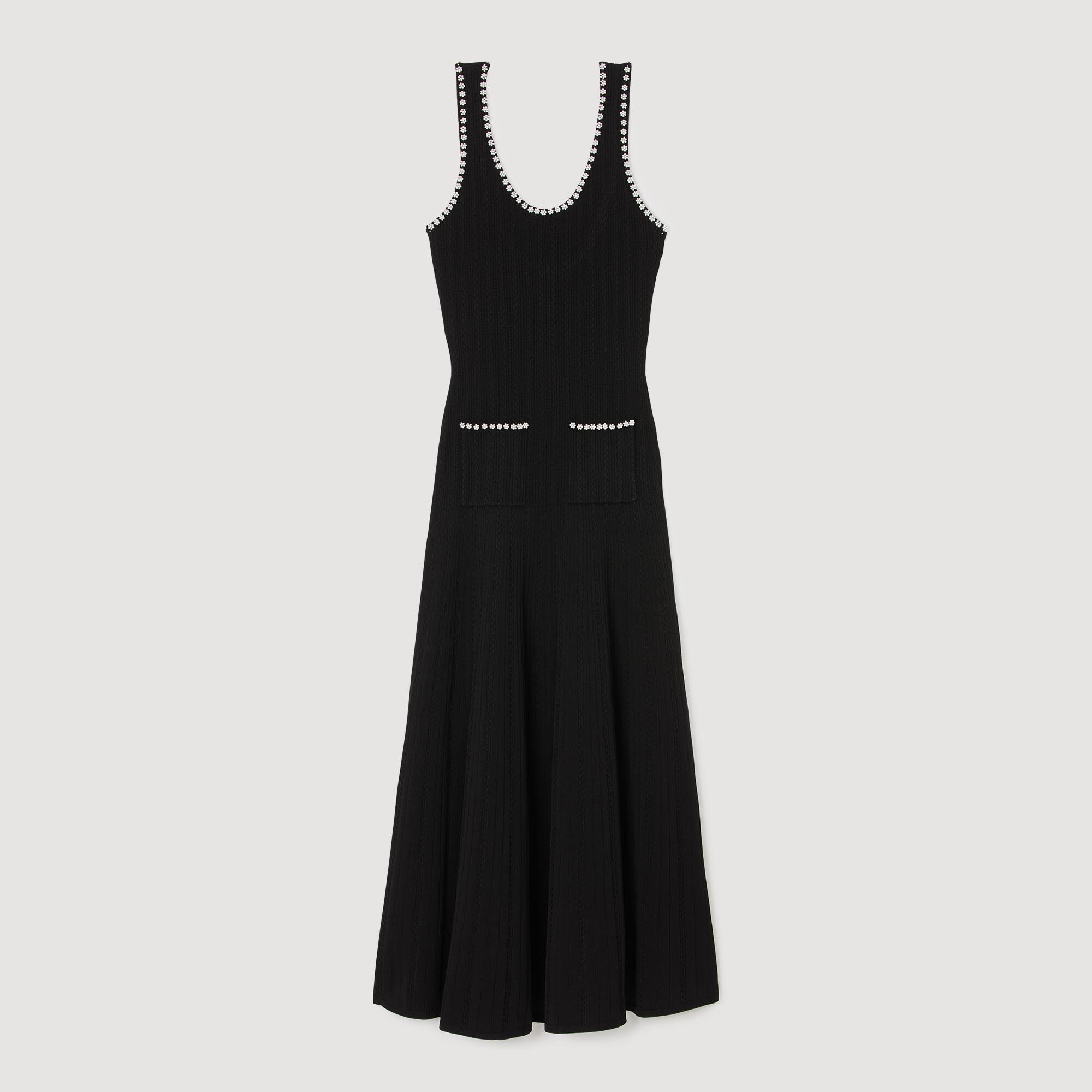 Sandro / Beaded dress Black
