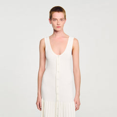 Sandro / Knit maxi dress Ecru