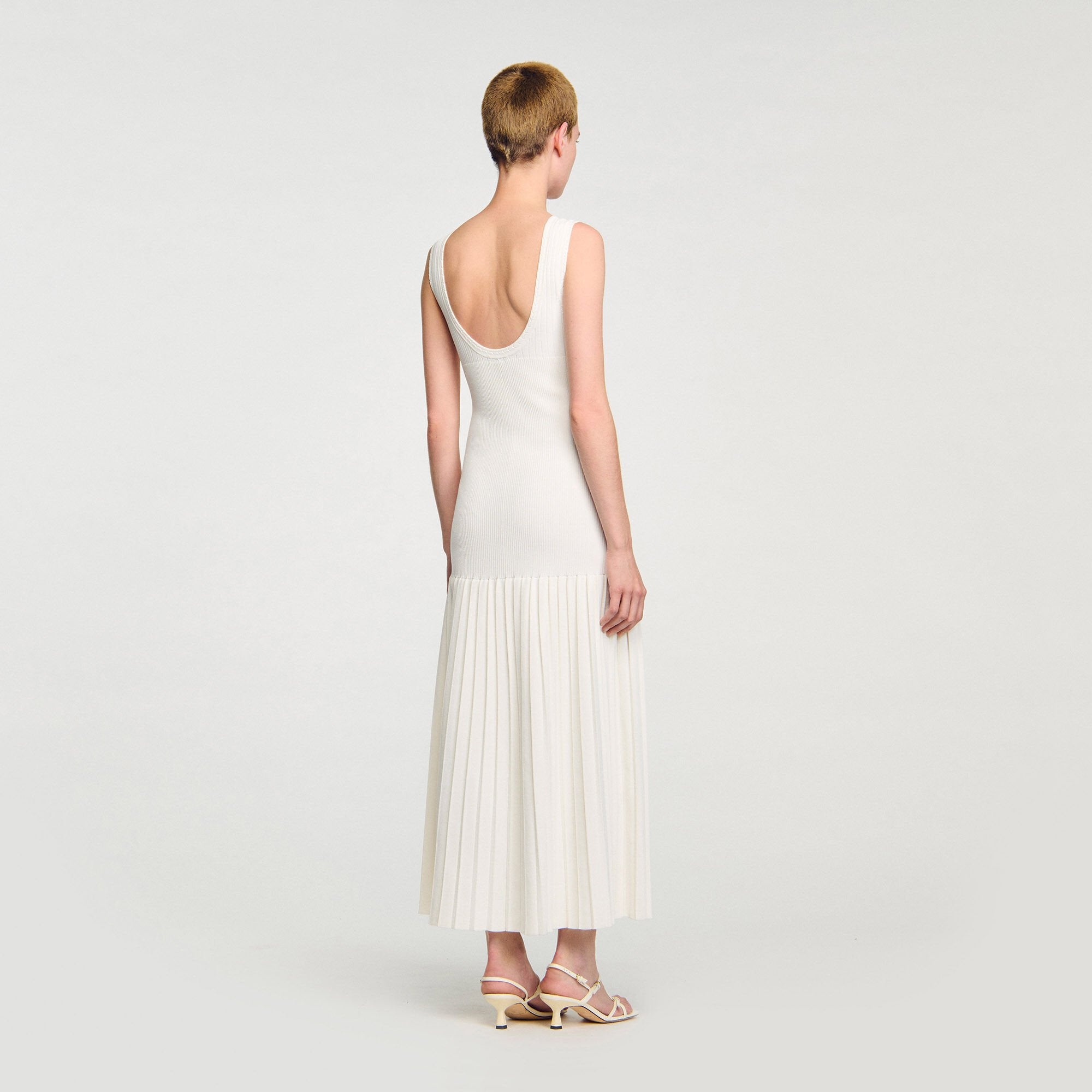 Sandro / Knit maxi dress Ecru