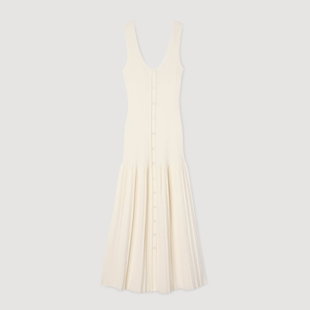 Sandro / Knit maxi dress Ecru