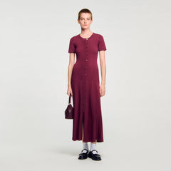 Sandro / Knit maxi dress Bordeaux